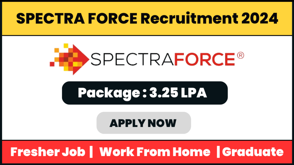 SpectraForce Recruitment 2024: HR Associate