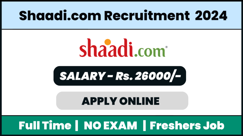 Shaadi.com Recruitment 2024: Customer Relations Officer