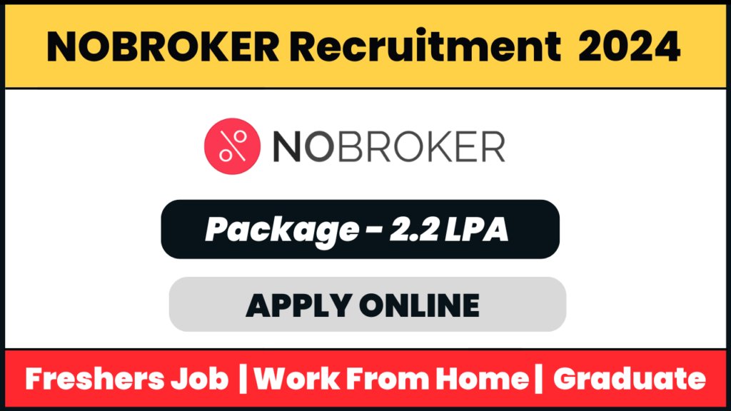 NoBroker Recruitment 2024: Human Resources (HR)