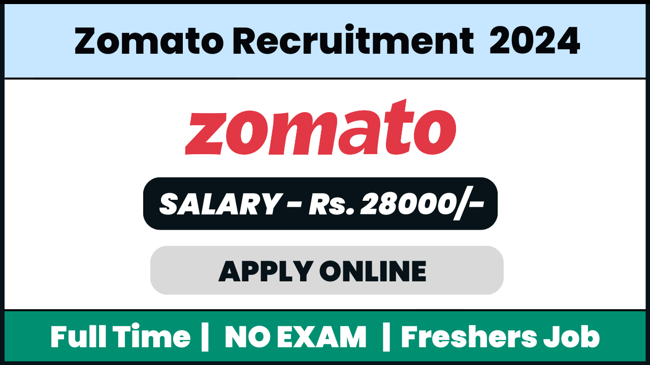 Zomato Recruitment 2024: Fleet Operation Lead