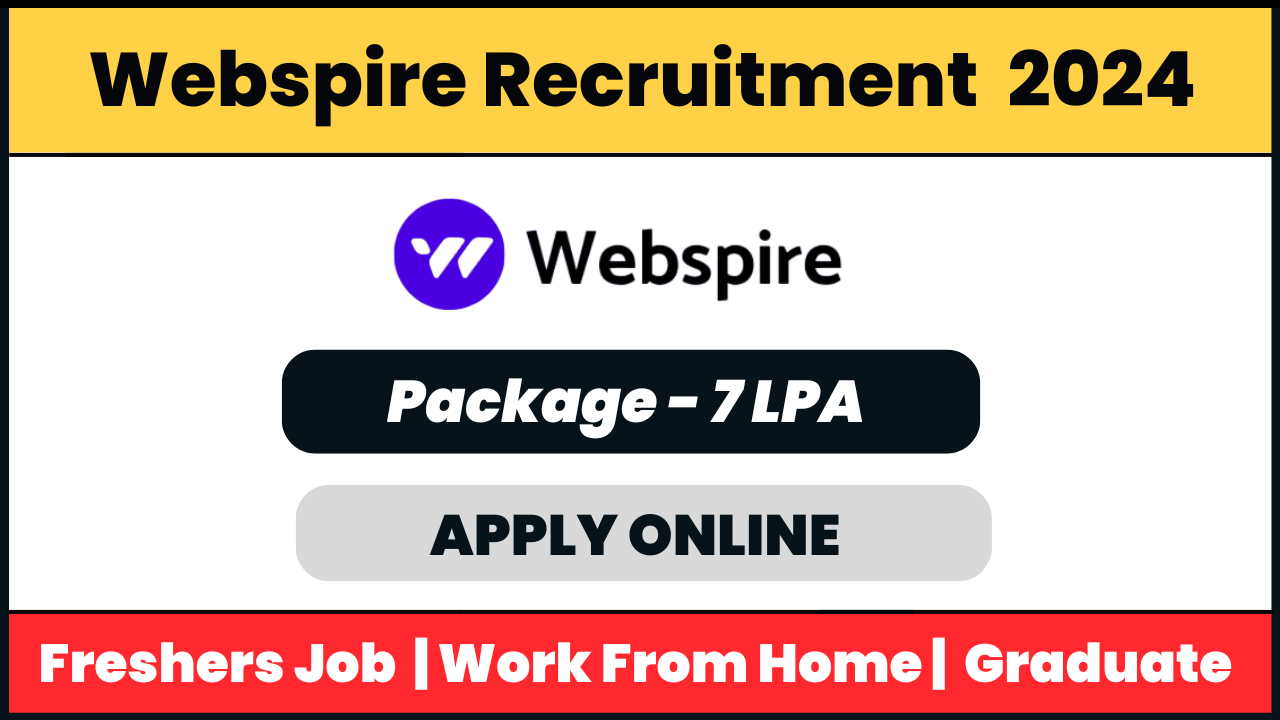 Webspire Recruitment 2024: Business Development Executive Fresher