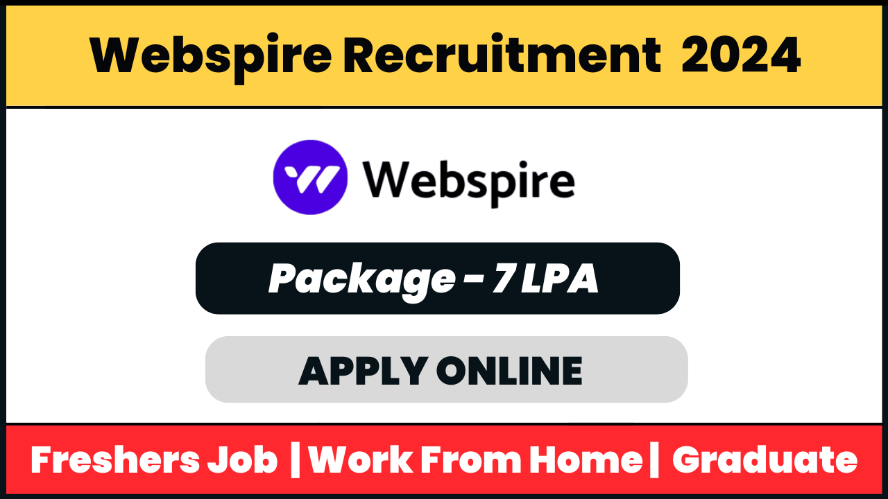 Webspire Recruitment 2024: Business Development Executive Fresher Job